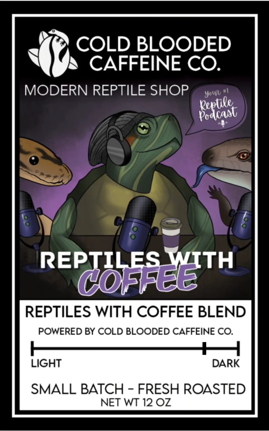 Reptiles With Coffee by Cold Blooded Caffeine co.