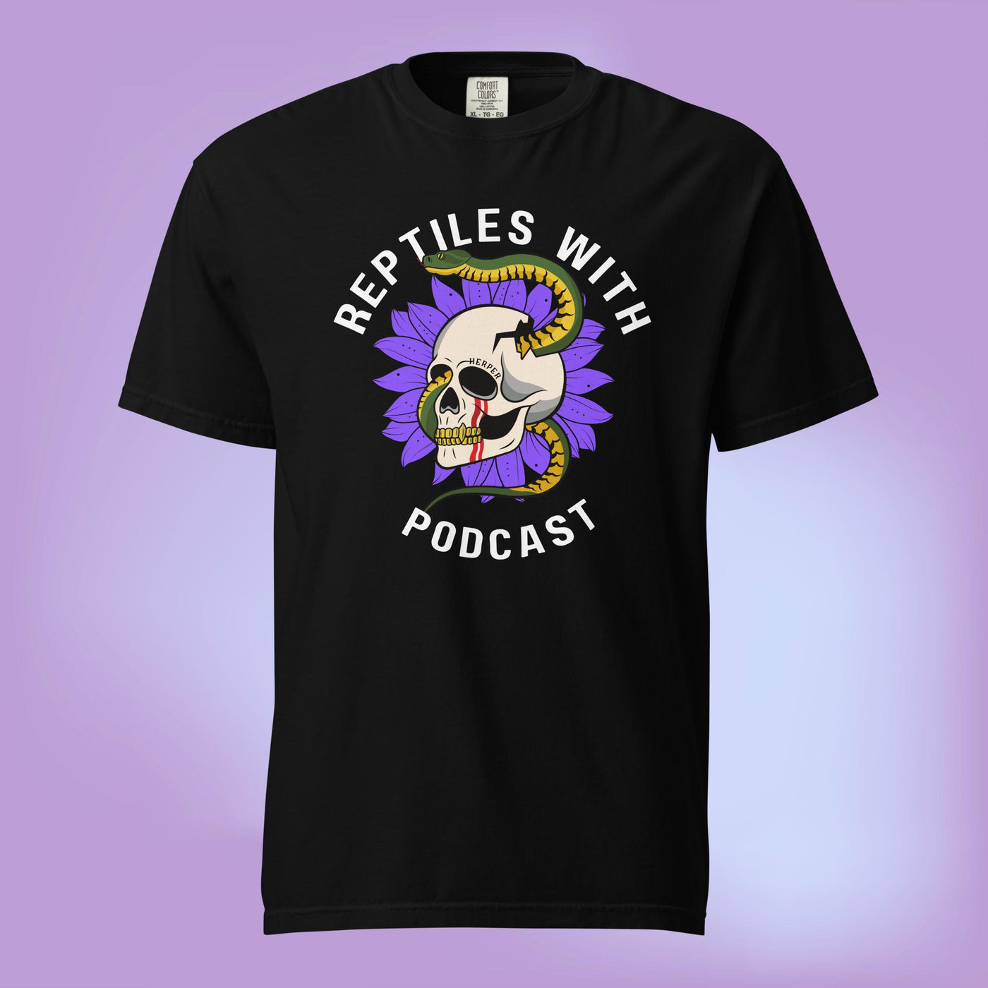 Flower Skull Reptiles With t-shirt